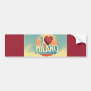 Jag älskar Milano Bildekal