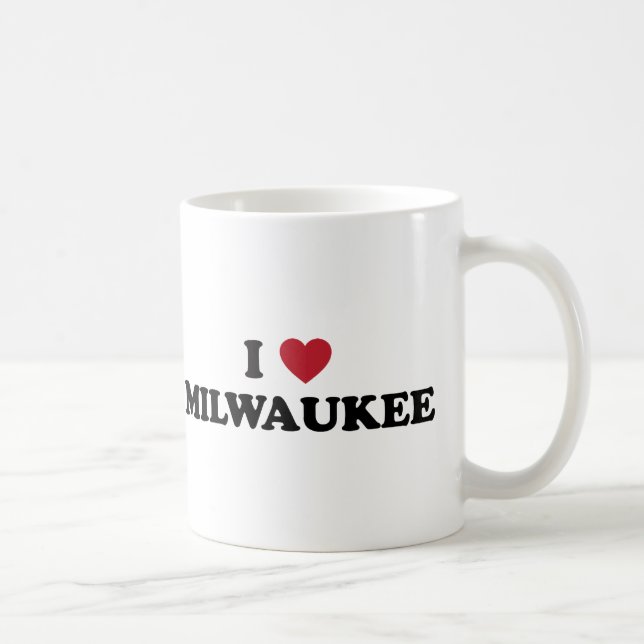 Jag älskar Milwaukee Wisconsin Kaffemugg (Höger)