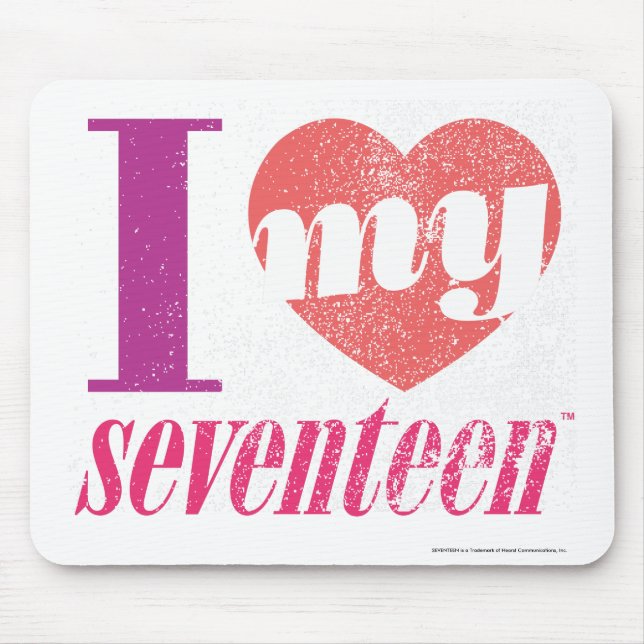 Jag älskar min 17 rosor musmatta (Framsidan)