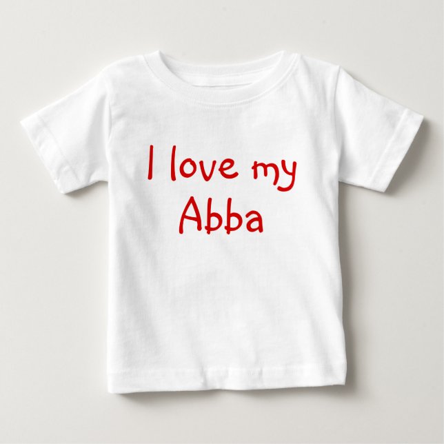 Jag älskar min Abba-kläder för bebis T-shirt (Framsida)