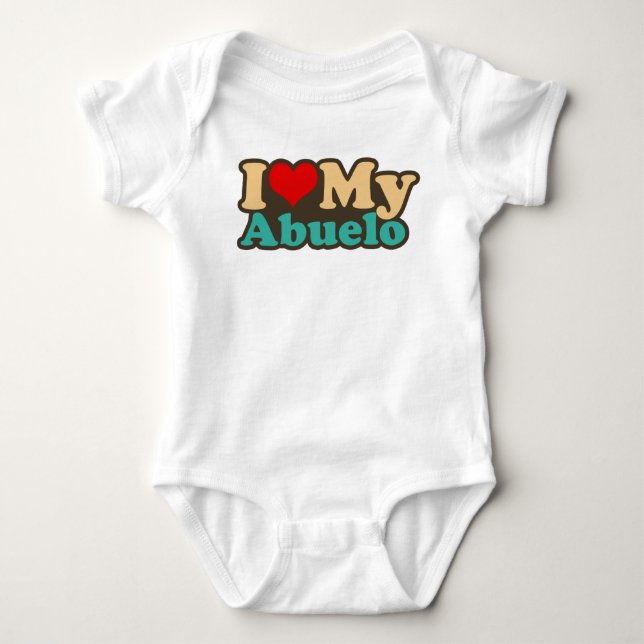 jag älskar min abuelo tee shirt (Framsida)