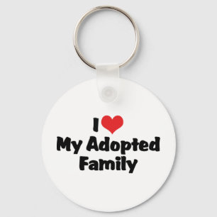 Jag älskar min adopterade familj nyckelring
