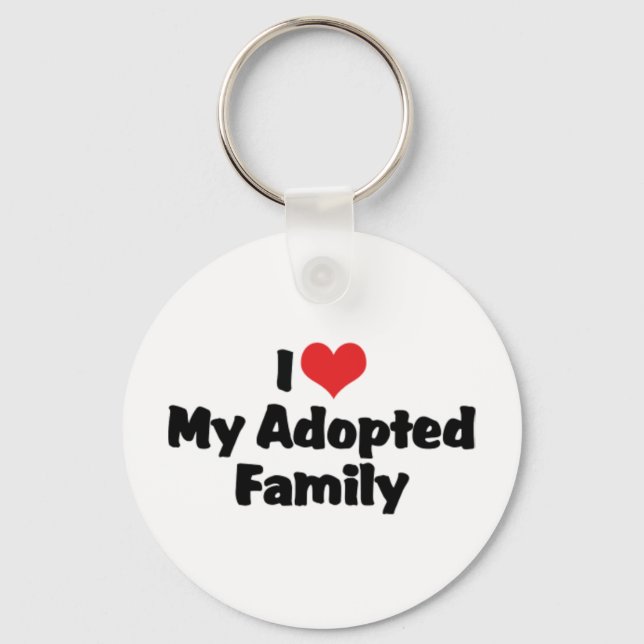 Jag älskar min adopterade familj nyckelring (Framsida)