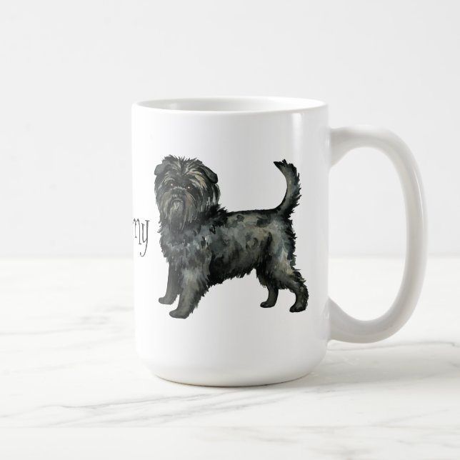 Jag älskar min Affenpinscher Kaffemugg (Höger)