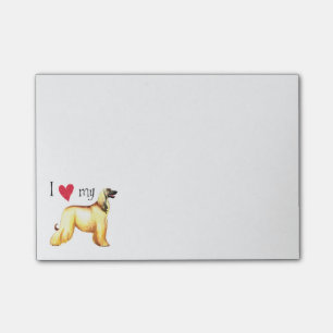 Jag älskar min afghanska hund post-it block