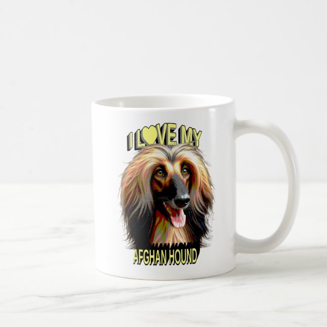 Jag älskar min afghanska vinthund – Elegant design Kaffemugg (Höger)
