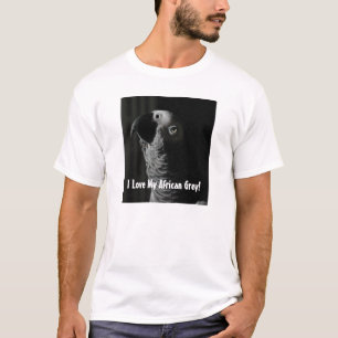 Jag älskar min afrikanska grå färg! Grundlägga T-shirt