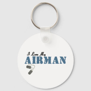 Jag älskar min Airman Nyckelring