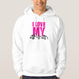 Jag älskar min AirmanHoodie Sweatshirt Med Luva