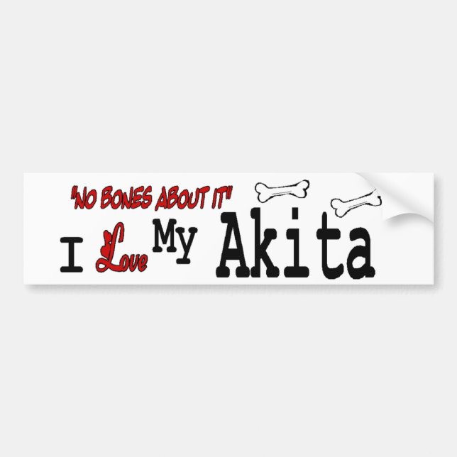 Jag älskar min Akita Bildekal (Framsidan)