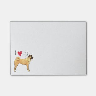 Jag älskar min Akita Post-it Block