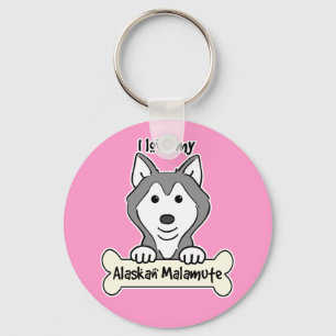 Jag älskar min alaskabo Malamute Nyckelring