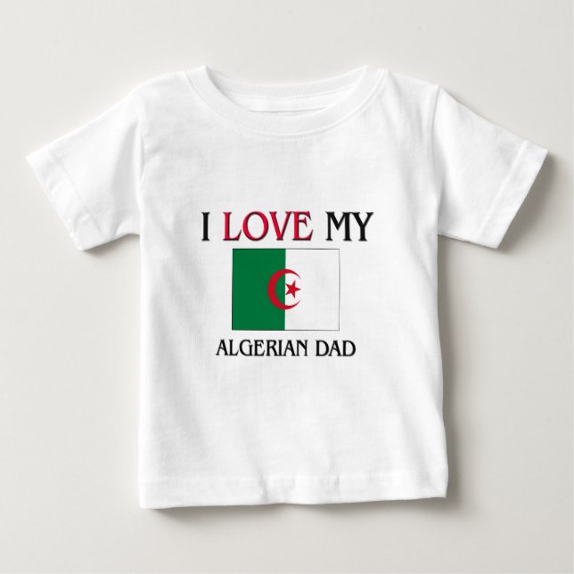 Jag älskar min algeriska pappa t-shirt (Framsida)