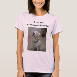 Jag älskar min amerikanbulldoggskjorta t shirt