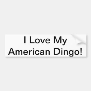 Jag älskar min amerikanDingobildekal Bildekal