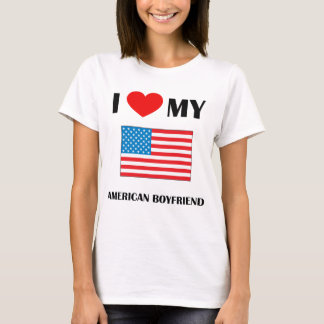 Jag älskar min amerikanpojkvän som damer behandla tee