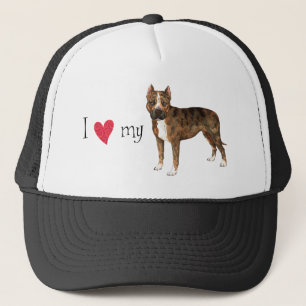Jag älskar min amerikanStaffordshire Terrier Keps