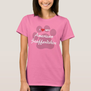 Jag älskar min amerikanStaffordshire Terrier Tee
