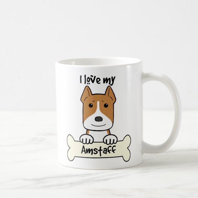 Jag älskar min Amstaff Kaffemugg (Höger)