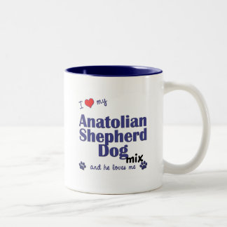 Jag älskar min Anatolian herdehundblandning (den Två-Tonad Mugg