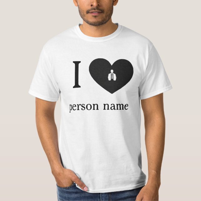 Jag älskar min anpassade T-Shirt (Framsida)