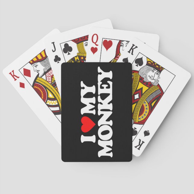 JAG ÄLSKAR MIN APA SPEL KORT (Baksidan)
