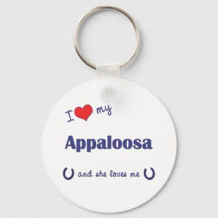 Jag älskar min Appaloosa (den kvinnliga hästen) Nyckelring