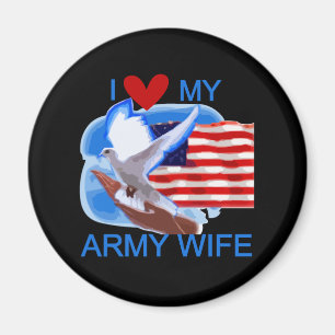 Jag älskar min arméfruTshirts och gåvor Magnet