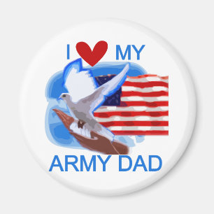 Jag älskar min armépappaTshirts och gåvor Magnet