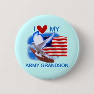 Jag älskar min armésonsonTshirts och gåvor Knapp