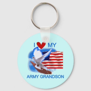 Jag älskar min armésonsonTshirts och gåvor Nyckelring