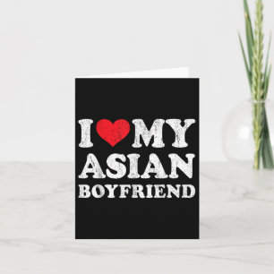 Jag älskar min asiatiska pojkvän Rolig flickvän Va Kort