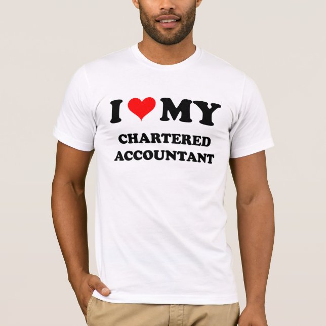 Jag älskar min auktoriserad revisor tee shirt (Framsida)