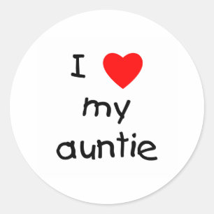 Jag älskar min Auntie Runt Klistermärke