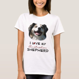 Jag älskar min australian shepherd tee shirt