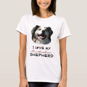 Jag älskar min australian shepherd tee shirt