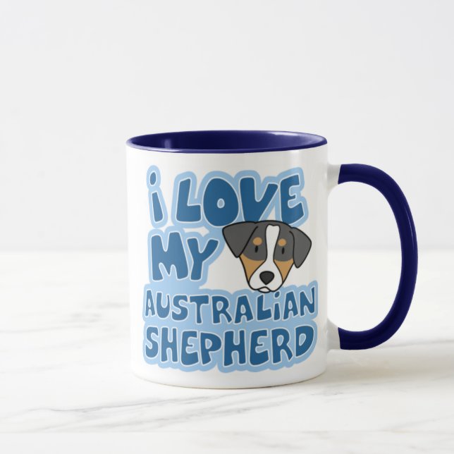 Jag älskar min australian shepherdmugg mugg (Höger)