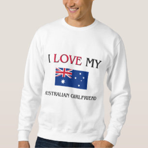 Jag älskar min australiensiska flickvän långärmad tröja