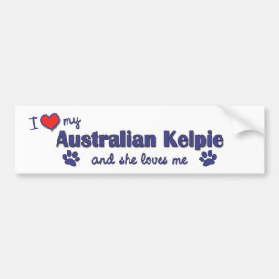 Jag älskar min australiensiska Kelpie (den Bildekal