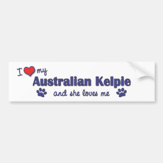 Jag älskar min australiensiska Kelpie (den Bildekal