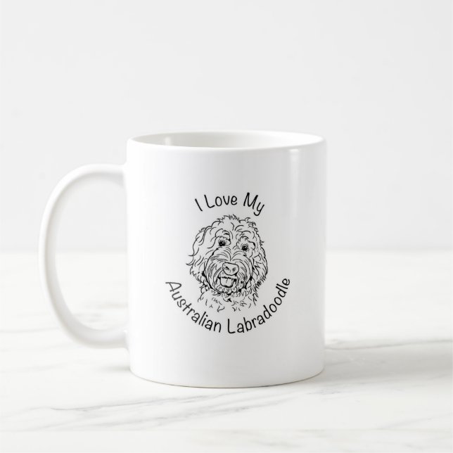 Jag älskar min australiensiska Labradoodle Kaffemugg (Vänster)