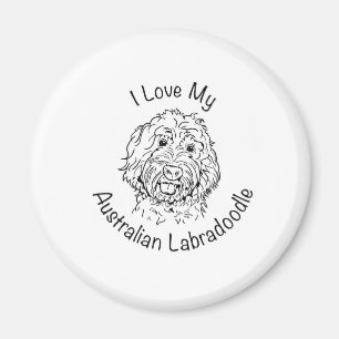 Jag älskar min australiensiska Labradoodle Magnet