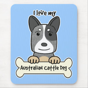 Jag älskar min australiensiska nötkreaturhund musmatta