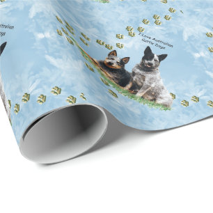 Jag älskar min australiensiska nötkreaturhund p presentpapper