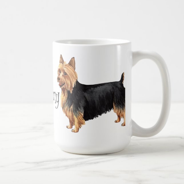 Jag älskar min australiensiska Terrier Kaffemugg (Höger)