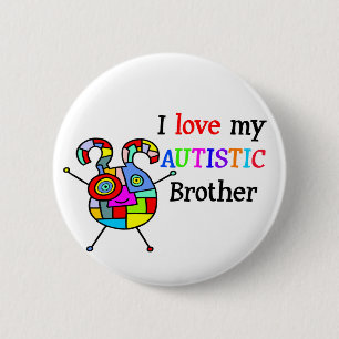 Jag älskar min Autistic broder Knapp
