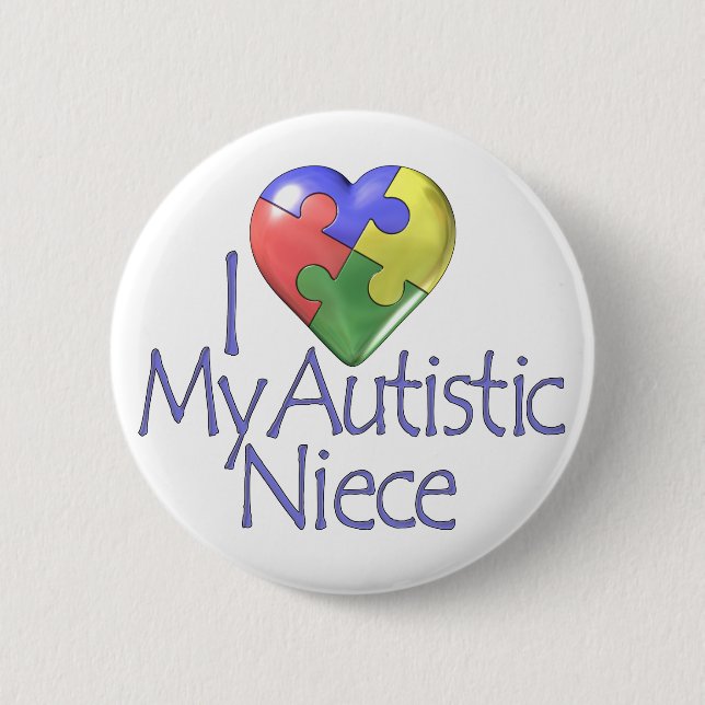 Jag älskar min Autistic brorsdotter Knapp (Framsida)