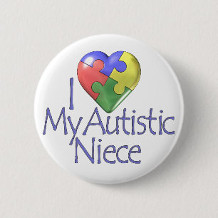Jag älskar min Autistic brorsdotter Knapp