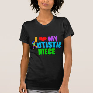 Jag älskar min Autistic mörka brorsdotterkvinnor Tröja