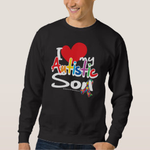 Jag älskar min Autistic Son Långärmad Tröja
